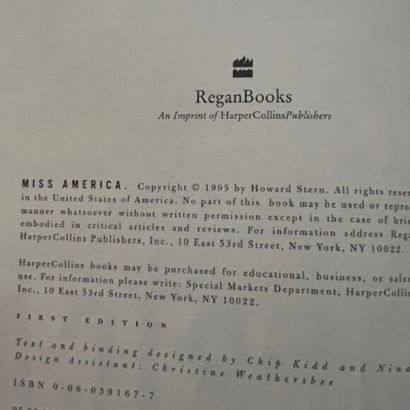 Howard Stern, Miss America, Hardcover Book, First Edition - Picture 4 of 5